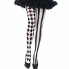 Boland Traciks Leg Avenue Harlequin Tights Juodas/Baltas One Size Nylon Patterned