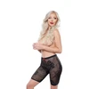 Allure Leg Avenue Harlowe Mesh Biker Shorts Juodas One Size Ribbon Detail