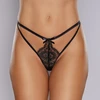 Allure Leg Avenue Lace Thong Juodas - Universal Size, Elegant Lingerie
