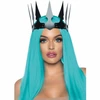 Leg Avenue Europe Leg Avenue Maleficent Synthetic Leather Crown with Studs Juodas - Adjustable