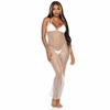 Leg Avenue Accessories Leg Avenue Maxi Dress Woven Twist Net, Backless, One Size, Baltas