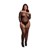 Shots Leg Avenue Plus Size Bodystocking Juodas/Gold Glitter Off-Shoulder XL-4XL