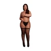 Shots Leg Avenue Plus Size Thigh High Stockings Juodas with Gold Glitter XL-4XL