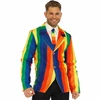 Leg Avenue Europe Leg Avenue Rainbow Blazer &amp; Tie Set S - Colorful Carnival Style