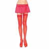 Leg Avenue Hosiery Leg Avenue Raudona Nylon Tights with Lace Top - One Size, Elegant Finish