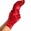 Leg Avenue Accessories Leg Avenue Satin Gloves Raudona - Short Elegant Shiny Party Model One Size