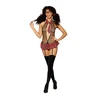 Dreamgirl Leg Avenue School Girl Garter Teddy Set with Plaid Detail One Size