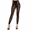 Leg Avenue Hosiery Leg Avenue Seamless Opaque Juodas Stockings with Foot Cutout, One Size