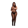 Shots Leg Avenue Shimmering Cut-Out Tights Plus Size Juodas/Gold Glitter XL-4XL