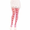 Leg Avenue Hosiery Leg Avenue Sweetheart Net Tights Heart Cutouts &amp; Rožinė Bows One Size