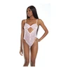 Coquette Leg Avenue Twist Cup Teddy Rožinė - One Size, Elegant Lace Design