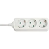 Ilgiklis - LINDY 3 Lizdų Schuko Prailgintuvas, 3500W, 250VAC, 1.4 m, Baltas