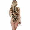 Livco Corsetti Bodies LivCo Corsetti Fashion Patishcia LC90743 Bodysuit rusvai gelsvas L/XL Elegant Pattern