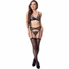 Livco Corsetti Sets Livco Corsetti Keila Juodas 3-Piece Lingerie Set L/XL - Bra, Garter Belt, Panty