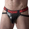 Macho Underwear Macho MX25RC Jockstrap Raudona Eco-Leather XL - Elastic Support Band
