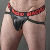 Macho Underwear Macho MX25RC Jockstrap Raudona Eco-Leather XL - Elastic Support Band
