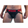 Macho Underwear MACHO MX26X2 Jockstrap Juodas/Raudona XL - Semi-Transparent, Elastic Fit
