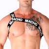 Macho Underwear Macho Roman Harness Baltas L/XL - Adjustable Elastic Fashion Priedas