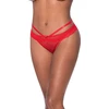 Magic Silk Exposed Cheeky Panty L/XL Raudona with Satin Bow Detail
