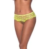 Magic Silk Exposed Mesh Hipster Panty L/XL Lime Star Pattern