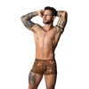 Male Power &amp; Bone Yard Leopard Brown Short with Juodas Silicone Ring L
