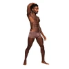 Male Power Mini Short M Mauve - Low Waist, Contour Pouch, Full Coverage
