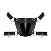 Male Power Scorpio Adjustable Faux Leather Thong with Lock System Juodas OS