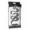 Master Series Silicone Adjustable Juodas Collar with Baltas Lettering 45cm