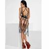 Me Seduce Dresses Me-Seduce Scarlett Long Strap Dress XXL/XXXL Juodas Eco-Leather