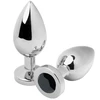 Metal Hard Steel Plug Juodas with Crystal Small 5.7cm