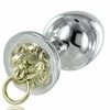 ‎Tease &amp; Please Metal Hard Steel Plug with Carved Tiger &amp; Ring, 4 cm Diameter