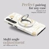 Dėklas MIO Baltas Roses Magsafe Case Compatible Ring Holder