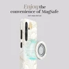 Dėklas MIO Baltas Roses Magsafe Case Compatible Ring Holder