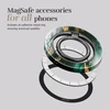Dėklas MIO Žalias Marble Magsafe Case Compatible Ring Holder
