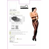 MissO P615 Fishnet Tights with Vertical Stripes Juodas L/XL