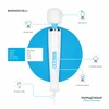 My Magic Wand Mėlyna - 6-Speed Professional Massager, 32cm, Silicone