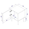 Cama Meble Naktinis Staliukas - Palazzo 44,5x40x59 Juodas/Ažuolas