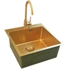 Nerūdijančio plieno plautuvė D5151HG GOLD su sifonu