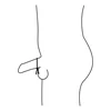Nexus Forge Adjustable Silicone Lasso Ring Juodas 30 cm