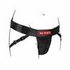 No-Parts Taylor Adjustable Strap-On Harness Double O-Ring System, Juodas
