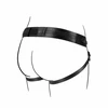 No-Parts Taylor Adjustable Strap-On Harness Double O-Ring System, Juodas