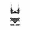 Obsessive Euridia Juodas 2-Piece Set with Geometric Strap Design XS/S