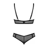 Obsessive Glandez Set XL/2XL Juodas Sheer Bra &amp; Thong Adjustable Fit
