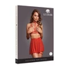 Shots Obsessive Liferia 4-Piece Raudona Mesh Lingerie Set, One Size
