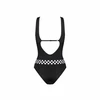 Obsessive Rallien Juodas Bodysuit with Sporty Design and Adjustable Strap