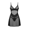 Obsessive Stelisa Chemise &amp; Thong Set Juodas L/XL - Adjustable Design