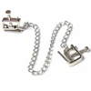 Ohmama Fetish OHMAMA Adjustable Metal Clamps with Chain - Nickel-Free, Non-Porous