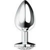 OHMAMA Anal Plug L Aluminum with Decorative Crystal 4x9cm