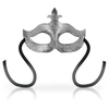 Ohmama Masks OHMAMA Flower de Lis Sidabrinis Decorative Mask Satin Ribbon Unisex
