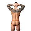 Oranžinis Male Power Uplift Jock S/M Pilkas-Oranžinis with Cobalt Comfort Ring